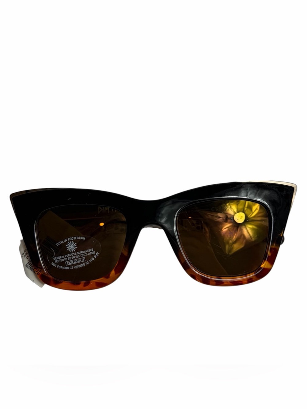 Dim Mak Eyewear CYBRG Black Tort Sunglasses UV400 Brand New